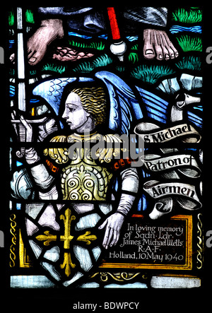 Detail of the East Window, St. Mary`s Church, Felmersham, Bedfordshire, England, UK Stock Photo